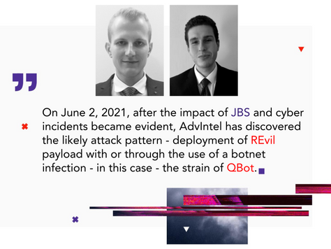 From QBot...with REvil Ransomware: Initial Attack Exposure of JBS